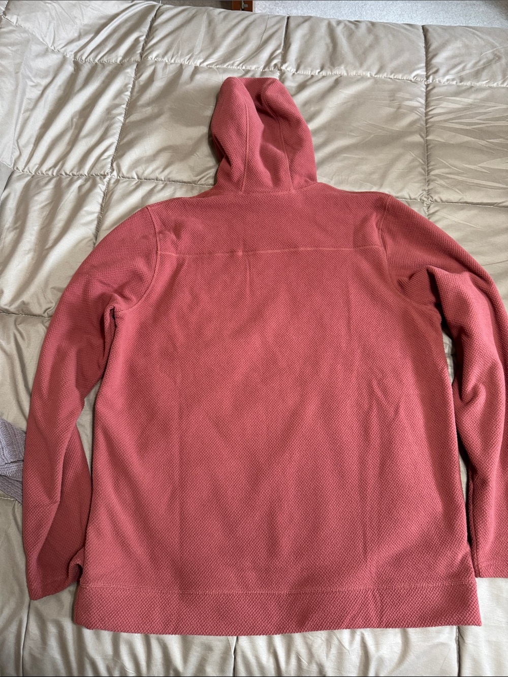 Under Armour women’s Hooded Pullover - Brick Red with White Logo - Picture 3 of 3